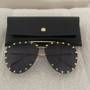 Studded Aviator Sunglasses